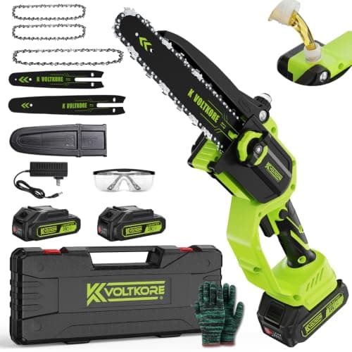 Mini Chainsaw 8 Inch & 6 Inch Bar, Electric Small Chainsaw Battery Powered - Image 1