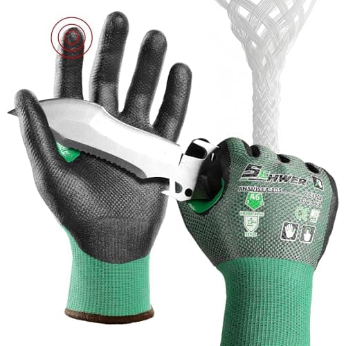 Schwer AIR-SKIN ANSI A6 Cut Resistant Gloves, AR3908 Cut Proof Glove, Ultra Thin Cutting Glove with Reinforced Thumb, Non-PFAS, Wire & Fiberglass Free, Comfort-Fit Work Glove for Mechanics, L, 1 Pair - Image 1