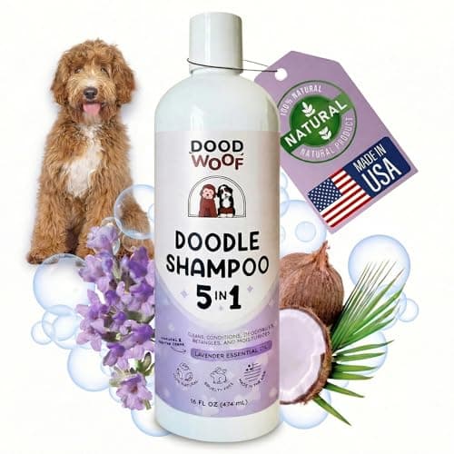 Dood Woof Dog Shampoo and Conditioner for Doodle - All Natural Dog Shampoo for Smelly Dogs, Sensitive Skin Pet Shampoo for Dogs, Goldendoodle, Doodles, Poodle, Puppy Shampoo and Conditioner - Dog Soap - Image 1