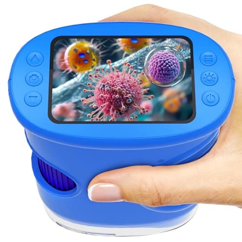 Pozifu 1000X Handheld Microscope for Kids: Pocket Digital Microscope with 1080P&2.0''IPS Screen&Photo/Video - Portable Edu Science Kits for Girls Boys - STEM Toys Birthday Gifts Ages 3-6 6-12(Blue) - Image 1