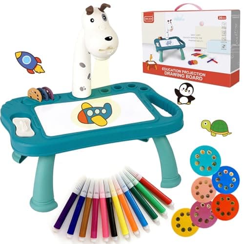 Drawing Projector for Kids with Drawing Table and Color pens, Drawing Kits for Kids Ages 4-8 Learn How to Draw, Great Birthday Gift for Children. - Image 1