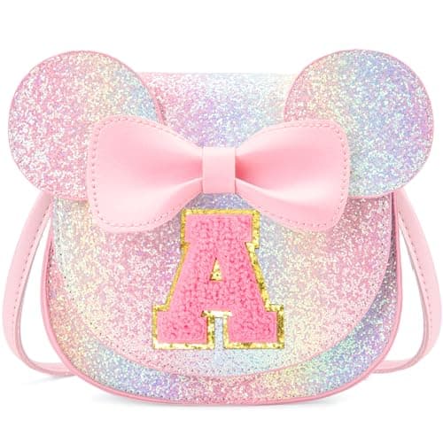 OYLOLA Birthday Gifts for 2 3 4 5 6 7 8 Year old Girls 3 Year Old Girl Gifts Initial Toddler Purse Girls Purse Kids Purses Toddler Girl Gift Colored A - Image 1