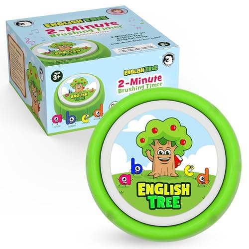 English Tree Toothbrush Timer for Kids – Musical 2 Minute Teeth Brushing Timer with Lights, Educational Toothbrushing Dental Aid for Toddlers with Songs and Adjustable Volume Control. - Image 1