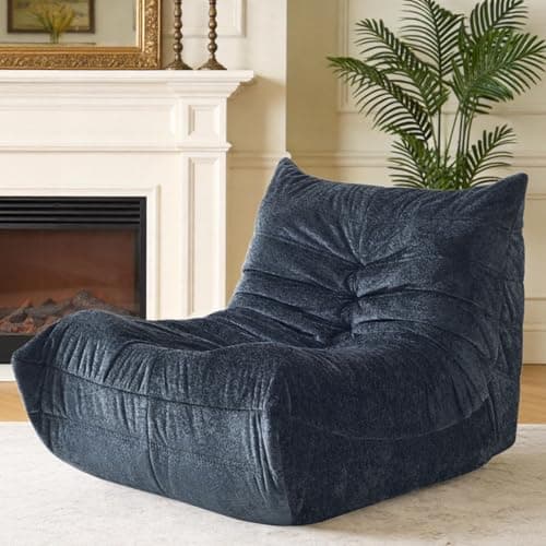 Bean Bag Chair, Bean Bag Chair for Adults Boneless Chair Fireside Chair,Gaint Bean Bag Sofa with Memory Foam Filled for Living Room,Bedroom,Reading Room,Gaming Room(Black) - Image 1