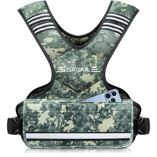 BAGAIL Adjustable Weighted Vest for Women 4-10lb, Comfortable U-Neck Rucking Vest with 6 Removable Weights, Storage Pocket and Reflective Strips for Walking, Jogging, Weight Loss & Home Workouts - Image 1