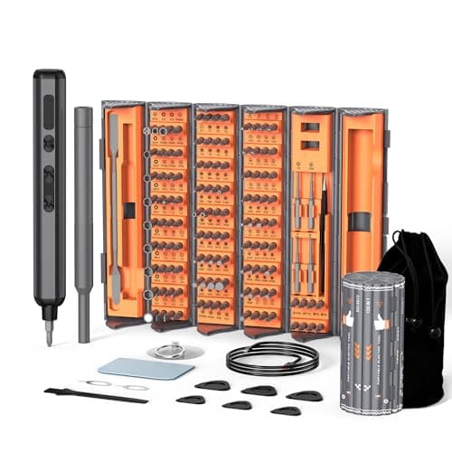 138-IN-1 Electric Screwdriver Set Cordless, Rechargeable Screw Driver with LED Light, 120 Precision Bits, Magnetic Storage Professional Home Repair Tool Kit for Electronics, Camera, Watch, PC RC - Image 1