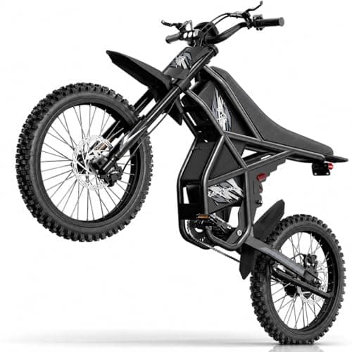 GT73 Electric Bike for Adults, Upgraded 2400W Full Size E Dirt Bike with 36.4AH Dual Battery, 25 Inch Knobby Tires, Max 37 MPH & 85 Mile Long Range, Dual Hydraulic Brakes & Full Suspension - Image 1