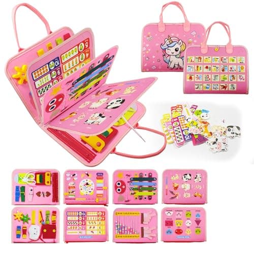 LearnToy Montessori Busy Board for Girls 3 4 5 Year - Image 1