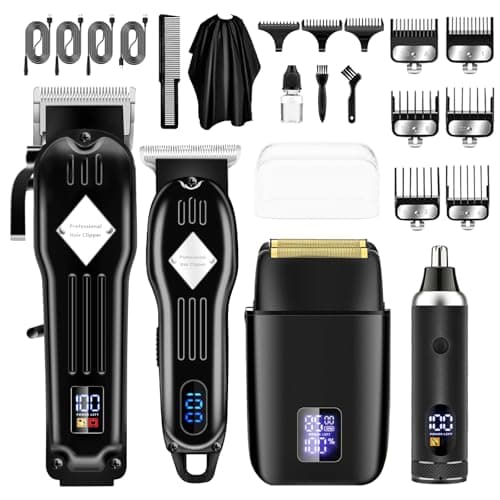 SUNNOW Professional Hair Clippers and Trimmer Set for Men, Beard Trimmer & Foil Shaver & Nose Trimmer Kit, Cordless Mens Clippers and Grooming Kit for Hair Cutting, Beard Styling, Home, Barber - Image 1