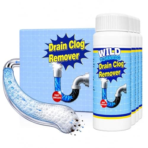 Sink & Drain Cleaner, Powerful Pipeline Dredging Agent,Drain Clog Remover Set Fast Foaming for Kitchen Toilet, Pipes Cleaning Tool(4pcs) - Image 1