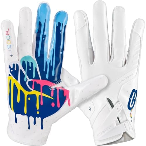 Grip Boost Football Gloves - Peace Stealth 6.0 Boost Plus Sticky Technology - Adult and Youth Football Gloves for Wie Receiver - Men's and Boys Sizes (Crucial, XX-Large) - Image 1