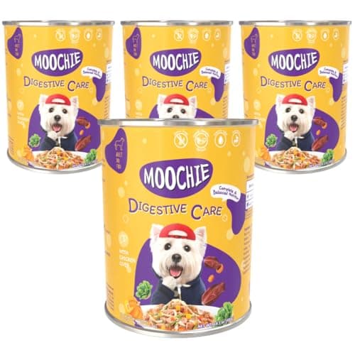MOOCHIE Digestive Care Wet Dog Food - Chicken & Beef Liver - Grain Free - No Artificial Flavors or Preservatives - 4 × 14.10 oz cans - Image 1