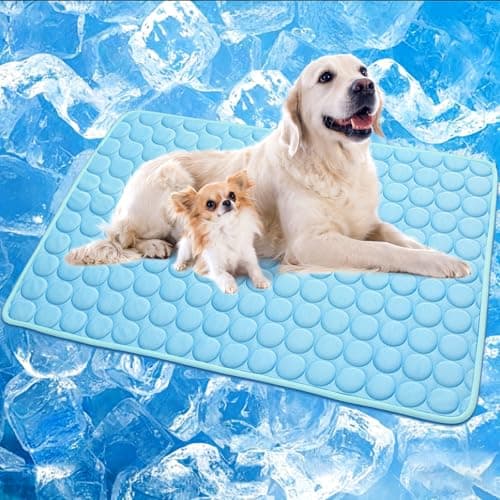 XinChangShangMao Dog Cooling Mat, Q-Max>0.4 Pet Dog Self Cool Pad, Ice Silk Washable Summer Cooled Mat for Dogs Cats, Kennels, Crates and Beds