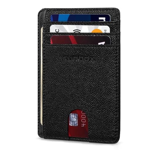 RUNBOX Slim Minimalist Front Pocket RFID Blocking Leather Wallets for Men and Women Card Holder Wallets Gifts for men - Image 1