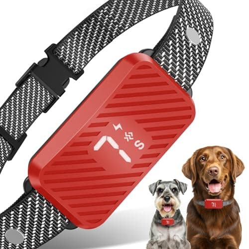 Dog Bark Collar for Large Medium Small Dogs, Effective No-Bark Collar, Smart Barking Collar, Rechargeable Bark Collar with 7 Sensitivity, 3 Modes, Waterproof, Red - Image 1