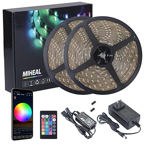 MIHEAL Led Light Strip, WiFi Wireless Smart Phone Controlled 65.6ft Waterproof Strip Light Kit White Band 5050 LED Lights,Working with Android and iOS System,IFTTT - Image 1