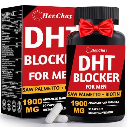 DHT Blocker for Men | Extra Strength Saw Palmetto & Biotin Hair Growth Supplement - Hair Growth Vitamins - Hair Regrowth - Natural Hair Loss Supplements for Men - Proprietary Herbal Blends,1 Pack - Image 1