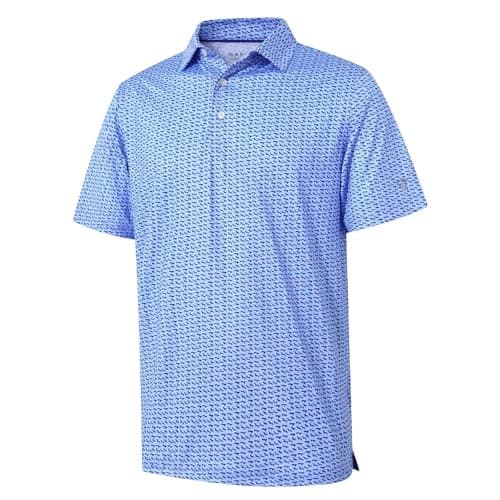 Golf Shirts for Men Dry Fit Short Sleeve Print Performance Moisture Wicking Polo Shirt Animal Print - Image 1