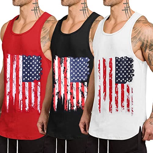 COOFANDY Men's 3 Pack Quick Dry Workout Tank Top Gym Muscle Tee Fitness Bodybuilding Sleeveless T Shirt - Image 1