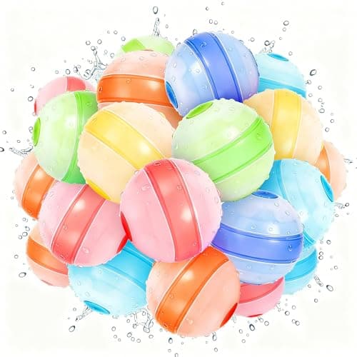 Reusable Water Balloons - 18 Pack Silicone Splash Balls No Magnets, Slef-sealing Quick Fill Water Bombs, Leak-Proof Summer Toys for Pool Beach Backyard - Image 1