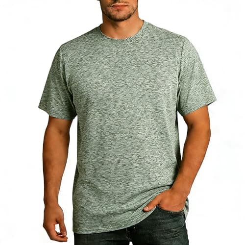 AJGAI Men's Athletic T Shirts Crew Neck Breathable Quick-Dry Short Sleeve Workout T Shirt for Gym Running Fitness 2&5 Pack - Image 1