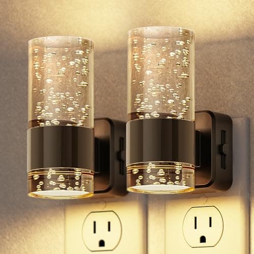 Briignite Night Light, Dimmable Night Lights Plug into Wall, LED Night Light with 0-100 LM Adjustable Brightness, 3000K Automatic Plug in Night Lights with Dusk to Dawn Sensor, for Bathroom Hallway - Image 1