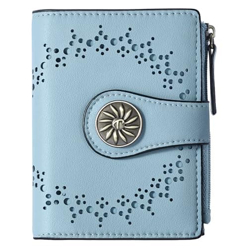 Tipmile Small Wallet for Women Bifold RFID Blocking Card Holder Leather Wallets with Zipper Coin Pocket - Image 1