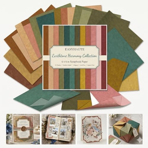 Boho Scrapbook Paper Pad 6x6 Double Sided, Bohemian Patterned Paper Pack - Decorative Craft Cardstock & Scrapbooking Supplies for Card Making, Junk Journal Ephemera, Mini Albums - Image 1