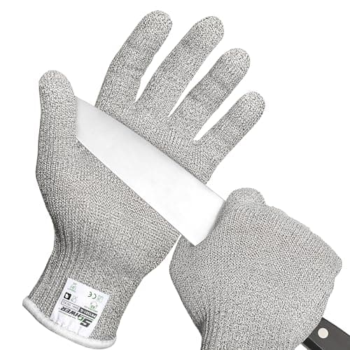 Schwer SlicePro ANSI A9 Cut Resistant Gloves, Food Grade Cutting Gloves for Kitchen Food Prep, Mandoline Gloves for Meat Cutting, Oyster Shucking, Fish Fillet Processing, PR1501-G, XL - Image 1