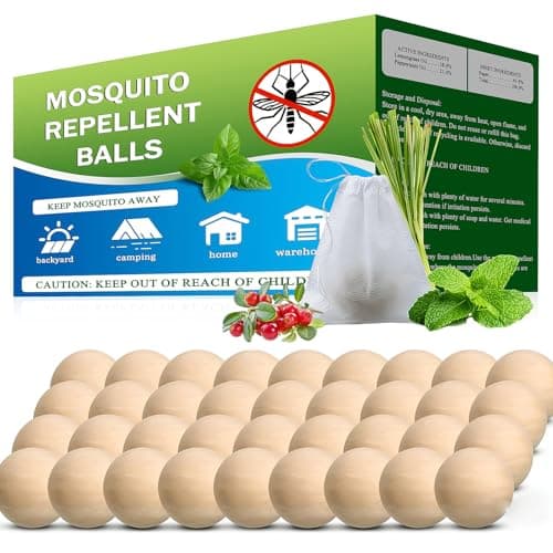 36 Balls Mosquito Repellent Outdoor Patio, Mosquitoes Deterrent for Yard, Mosquito Repellent Ball, Indoor Mosquito Control, Keep Mosquito Away - Image 1