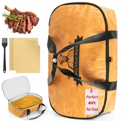 Nicemiya BBQ Blanket for Resting Meat, Insulated Meat Bag, Blanket for Smoker Brisket Pork Shoulder Turkey, Pefect Gift for Grill Lover Birthday Christmas for Men (Tan Tyvek Paper) - Image 1