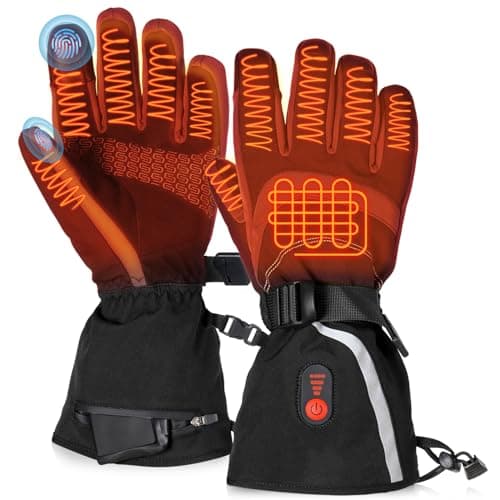 immtree Heated Gloves for Men Women, Rechargeable Electric Gloves with Battery (3000mAh x 2) 15s FlashHeat Technology, Waterproof Touchscreen for Winter Ski Hunting Driving Camping, M - Image 1
