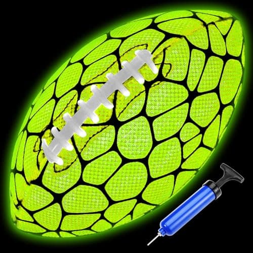 Jasonwell Glow in The Dark Football - Strong Grip Light Up Football Toy Stuff Gift Outdoor Sports Ball for Boys Kids Teen Junior Youth Adult Christmas Birthday Gifts for Ages 6-8 8-12 13+ Year Old