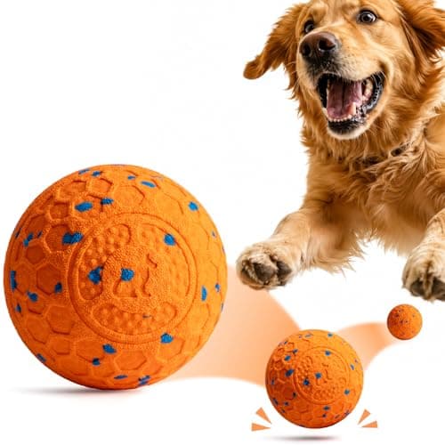 Fsitego Interactive Dog Ball Toys, Automatic Moving Bouncing, Rotating Smart Dog Toy for Small, Medium, Large to Keep Them Busy, Durable E-TPU Material & IP65 Waterproof, 5H Continuous Use(Orange) - Image 1