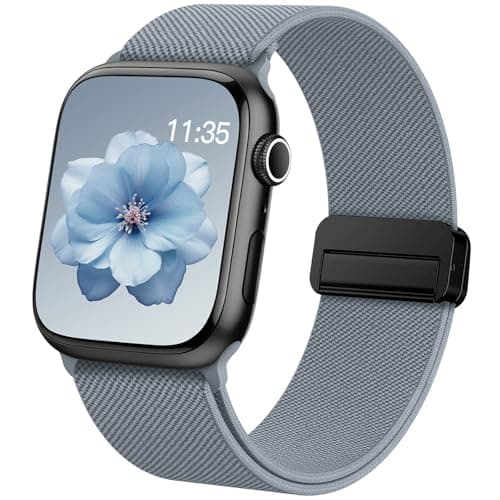 Stretchy Loop Sport Band Compatible with Apple Watch Bands 40mm 46mm 44mm 49mm 45mm 38mm 41mm 42mm for Women Men, Adjustable Magnetic Clasp Elastic Strap for iWatch Ultra, Se, Series 11 10 9 8 7 6 5 4 3 2 1 - Image 1