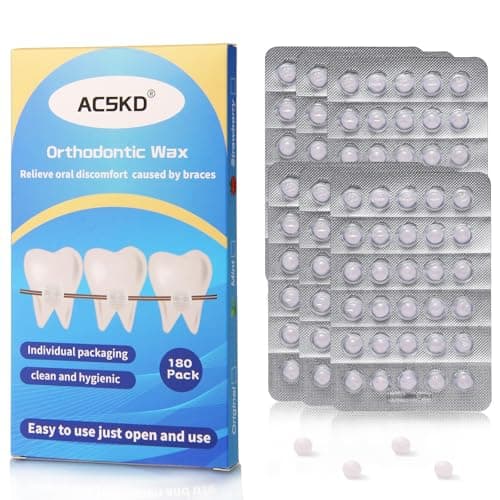 ACSKD 180PCS Braces Wax,Orthodontic Wax with Individual Packaging,Dental Waxs for Brace Travel Home Office,Strawberry