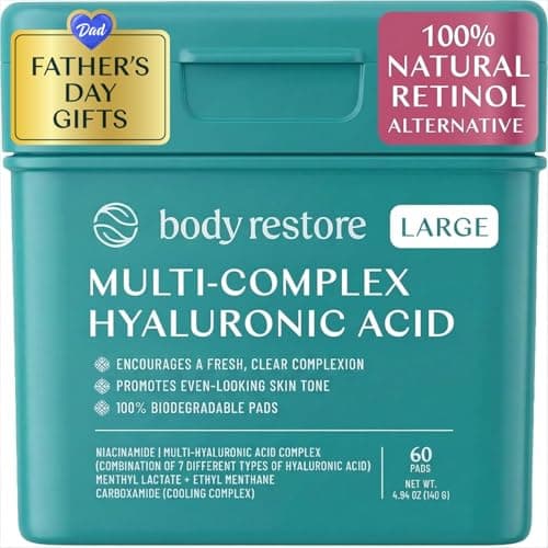 Body Restore Niacinamide Cooling Jelly Toner Pads – Fathers Day Gift for Dad, Korean Skin Care, Face Wipe with Hyaluronic Acid, Birthday Gifts for Women and Men – Cooling Jelly - Image 1