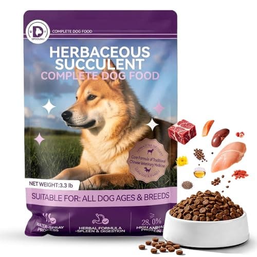 SPOQUNU Dry Dog Food for All Dogs Helps Digestion Chicken and Beef 3.3lb Bag - Image 1