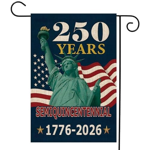 USA 250th Anniversary Garden Flag | 12 x 18 Inch Double-Sided Outdoor American Flag | 1776-2026 Commemorative 250 Year Banner Patriotic Yard Sign for 4th of July Decorations (F) - Image 1