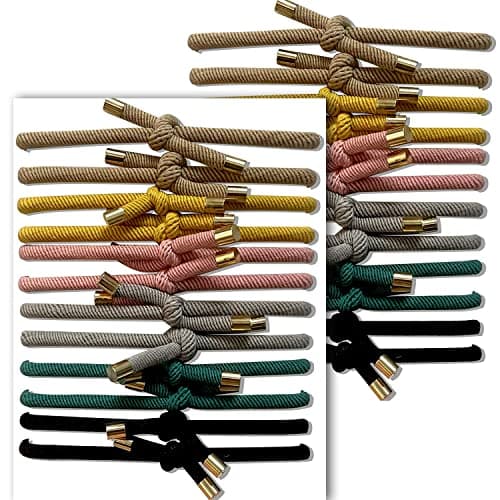 UDeBe Hair SlideProof Knot Hair Tie Bracelets Elastics 24 Pack - Image 1