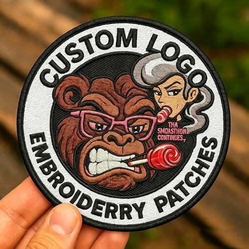 Custom Embroidered Patches,Personalized Logo Embroidered Patches,Decorative Tape Any Size and Shape Up With Iron on/Sew on/Hook and Loop Backing for Vest,Jacket,Carrier,Hat-Shield - Image 1