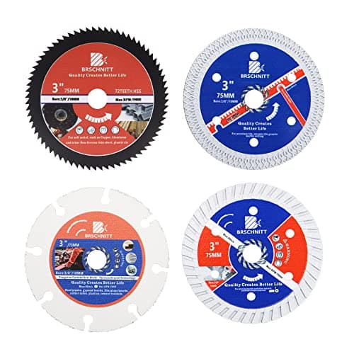 3inch Diamond Saw Blades for Cutting Wood Metal Stone - Tile Cutting Disc 75mm Arbor10mm for Granite Marble Stone Hard Concrete Reinforced Concrete 4pcs - Image 1