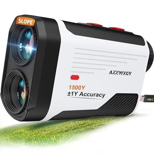 Golf Rangefinder with Slope, 1500 Yards Laser Range Finder with Flag Lock Vibration, 7X Magnification, Rechargeable Golf Rangefinder with Magnetic Mount, Fast Accurate Distance for Golf & Hunting - Image 1