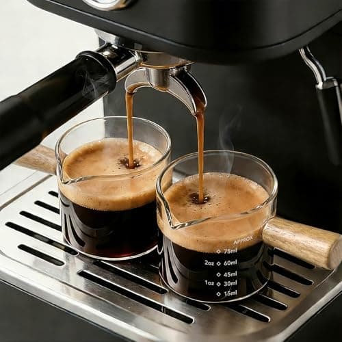 YARRAMATE 2.5oz Espresso Shot Cups, 2 Pack with V-Spout & Handle - Image 1