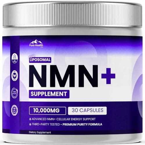 NMN Supplement with NAD+ and Resveratrol - 10,000MG Extra Strength | NMNH Alternative | NAD Liposomal Supplements for Men and Women - Supports Cellular Energy | 90 Capsules, 3 Months Supply - Image 1