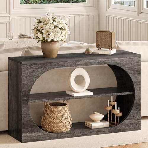 Tarnorci Console Table, 55-Inch Entryway Tables 3-Tier Wood Narrow Sofa Tables for Living Room Foyer Table for Entryway, Hallway, Entrance - Image 1