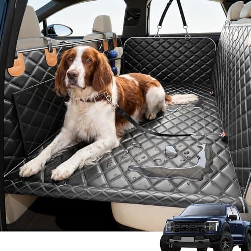 PetDance Truck Back Seat Extender for Dogs,【Hard Bottom But Soft Touch】 Dual Locked Edge Car Seat Cover for Backseat,【600LB】 100% Waterproof Anti-Scratch for Full Size SUV/Truck/MPV - (XL,Brown) - Image 1