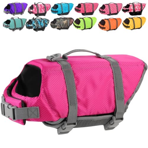 Doglay Dog Life Jacket with Rescue Handle, Dog Life Vest for Swimming Boating, Adjustable Reflective Puppy Swim Vest with Superior Buoyancy for Small Medium Large Dogs - Image 1