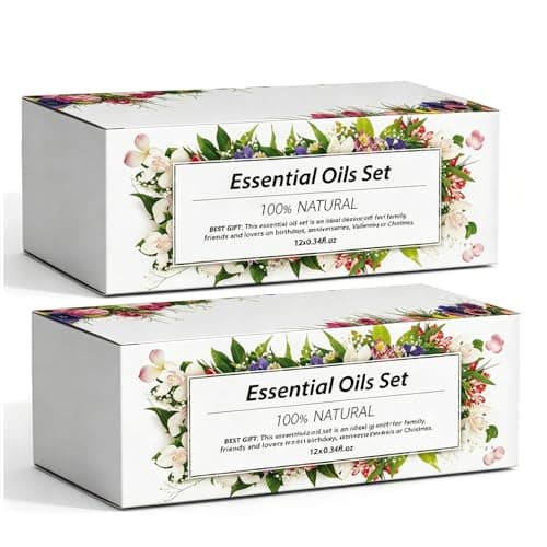 Essential Oils Set, 12 Scents, 10 ML Bottles, Lavender, Lemon, Rose, Jasmine, Vanilla, Sandalwood and More, for Humidifiers, Diffusers, Aromatherapy - Image 1