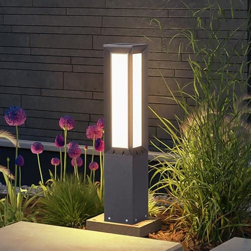 PAKEDANDUN 31.5" Outdoor Solar Lanterns Waterproof with IP65, 3000K Outdoor Floor Lamp, Large Floor Lamps with Remote Brightness & Timer Control, Outside Lantern Dusk to Dawn for Porch Patio Landscape - Image 1